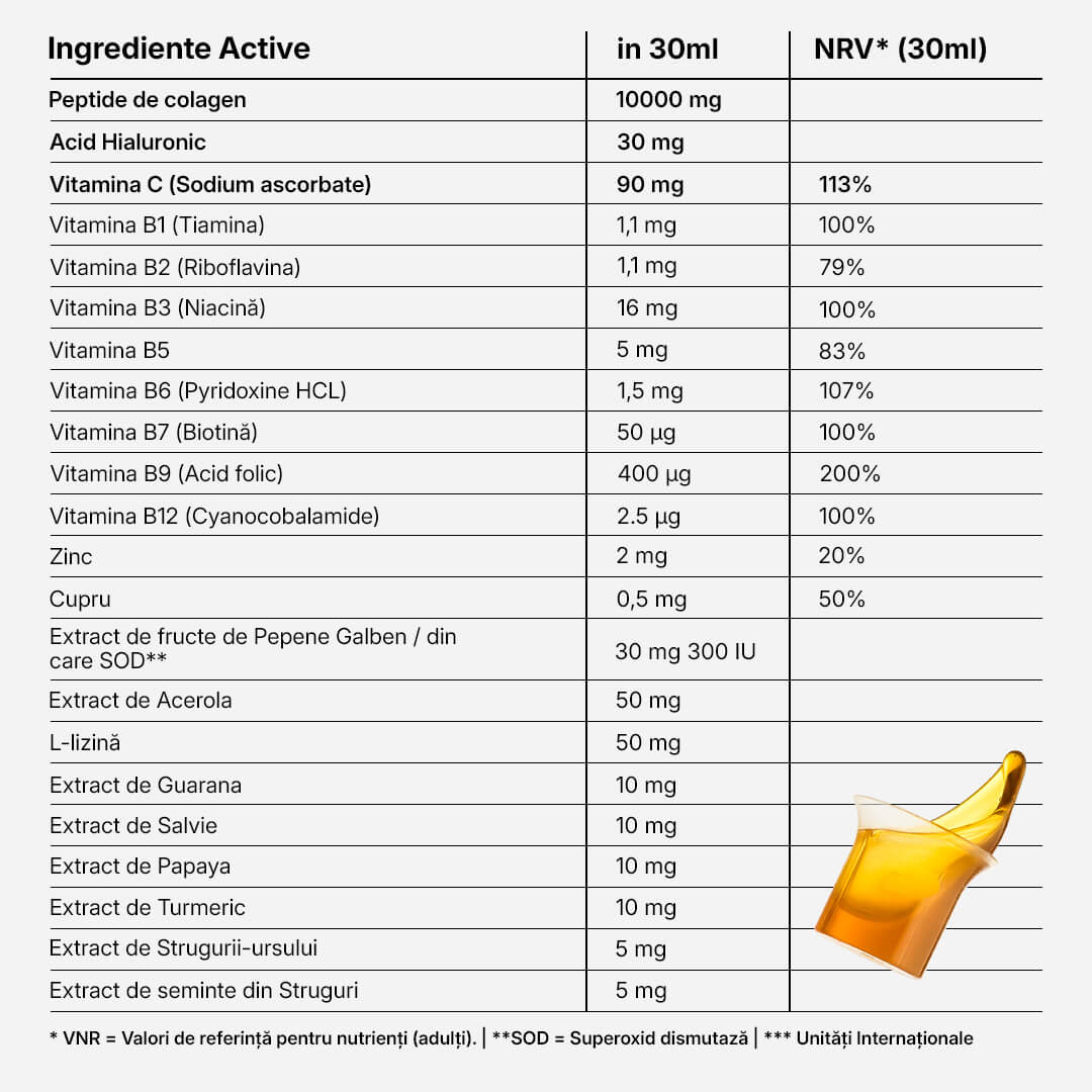 Colagen Marin Lichid Hidrolizat 480ml – 10000mg - 21Collagen.com